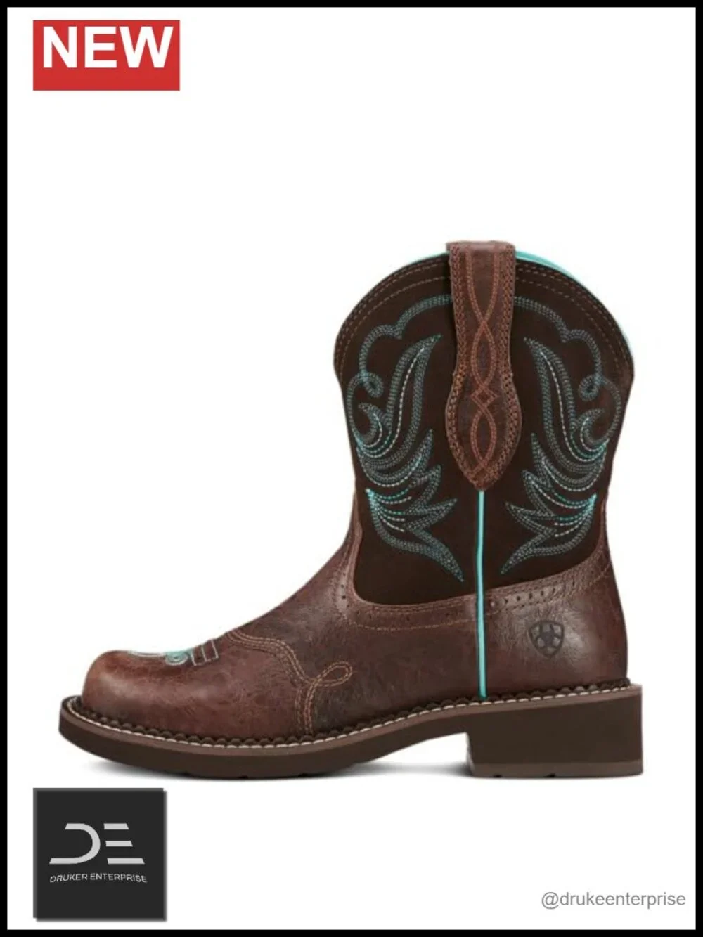 Women's Western Boots Leather Mid-Calf Pull-On Cowboy Boots